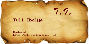 Tuli Ibolya névjegykártya